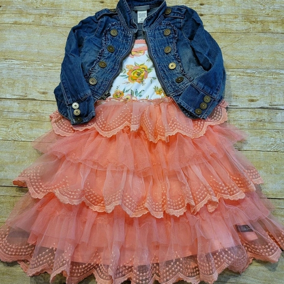 Matilda Jane Floral Ruffle Layer Dress & Jacket